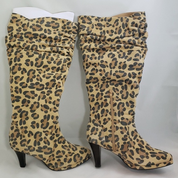 HOT IN HOLLYWOOD knee high slouchy leather boots - Picture 2 of 11